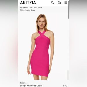 Aritzia Sculpt Knit Criss Cross Dress
Ribbed halter dress